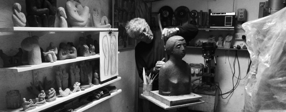 Simon Manby Modelling a Sculpture